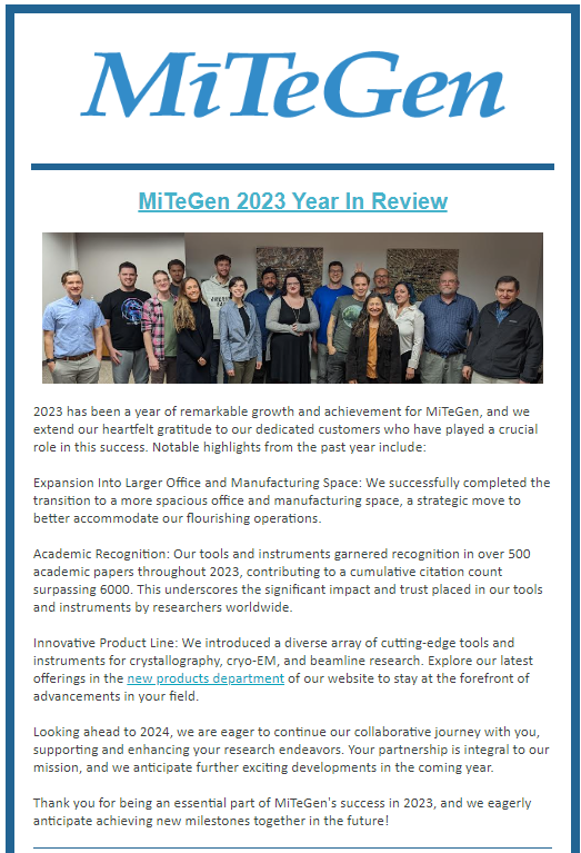 MiTeGen Newsletter December 2023
