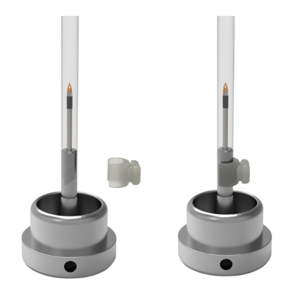 MicroRT Tubing Base Clip Shown With Tubing and Bases